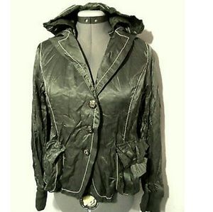 Nwt BEKKA Satin Jacket SM Olive Green Steampunk